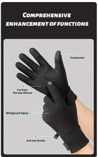 Winter Thermal Touchscreen Gloves for Outdoor Sports – Windproof, Fleece-Lined, Anti-Slip, Compatible with Running, Cycling, Fishing, Skiing, and Daily Cold-Weather Activities (L)