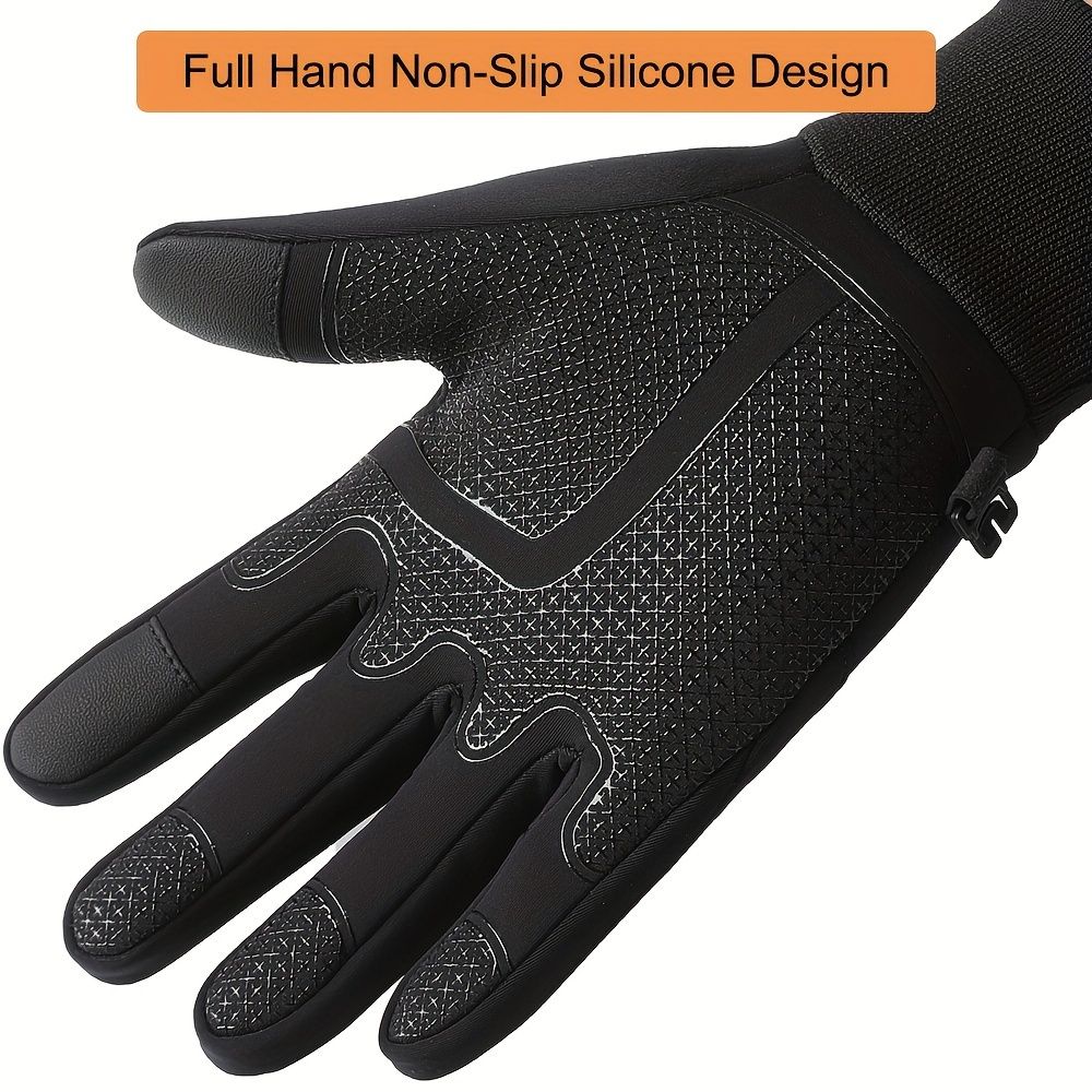 Winter Thermal Touchscreen Gloves for Outdoor Sports – Windproof, Fleece-Lined, Anti-Slip, Compatible with Running, Cycling, Fishing, Skiing, and Daily Cold-Weather Activities (XL)