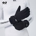 Unisex Winter Ski Gloves with Touchscreen Compatibility, Thick Fleece Lining, Windproof, Anti-Slip Grip for Snowboarding, Hiking, and Cold Weather Daily Commute (L, Ivory)