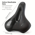 Mountain Bike Saddle Bike Parts Mountain Biking Ergonomic Bike Seat Durable - Black - Size L