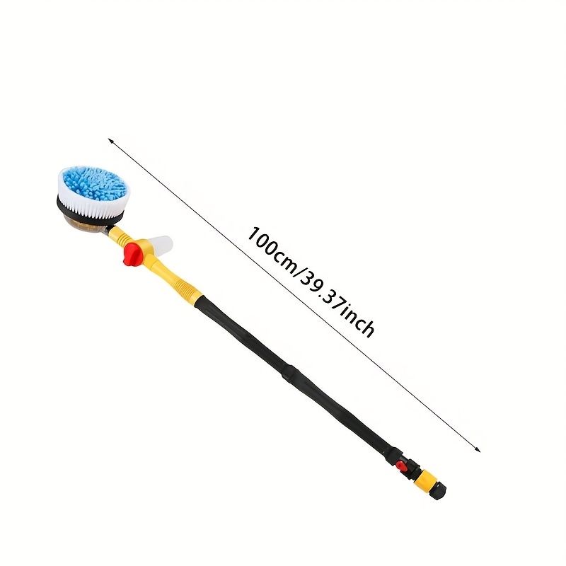 Yellow Black automatic rotating car wash brush, integrated flushing car brush, high-quality car cleaning tool, efficient car washing supplies, soft bristle car wash brush, Australia