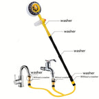 Yellow Black automatic rotating car wash brush, integrated flushing car brush, high-quality car cleaning tool, efficient car washing supplies, soft bristle car wash brush, Australia