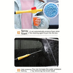 Yellow Black automatic rotating car wash brush, integrated flushing car brush, high-quality car cleaning tool, efficient car washing supplies, soft bristle car wash brush, Australia