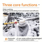 Yellow Black automatic rotating car wash brush, integrated flushing car brush, high-quality car cleaning tool, efficient car washing supplies, soft bristle car wash brush, Australia