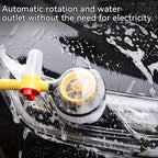 Yellow Black automatic rotating car wash brush, integrated flushing car brush, high-quality car cleaning tool, efficient car washing supplies, soft bristle car wash brush, Australia