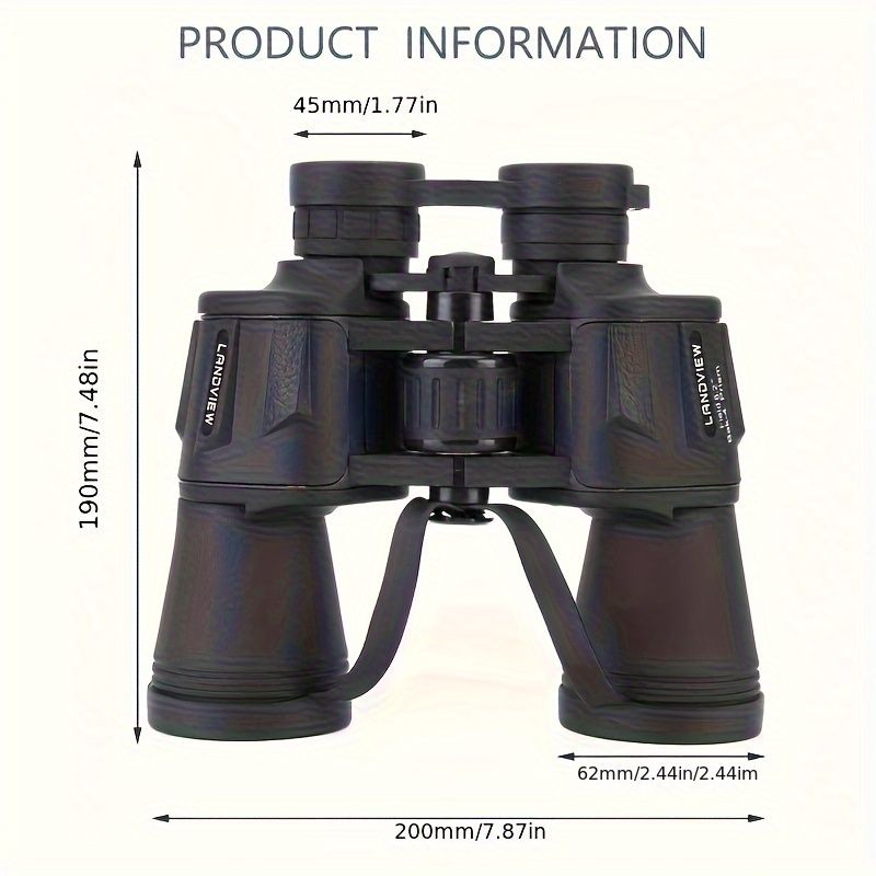 Yellow 10x50 Binoculars for Adults Outdoor Wildlife Bird Watching