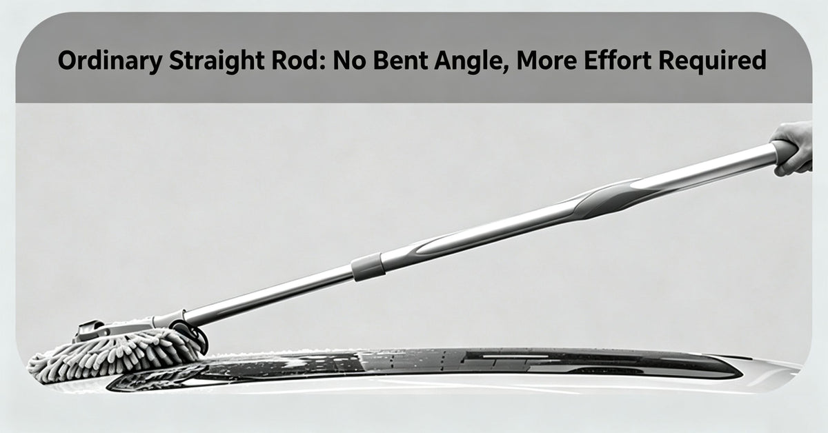 Three section telescopic bending rod does not damage the car paint, wiping and washing the car brush