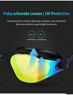 High definition silicone waterproof and anti fog adult swimming goggles,Orange-yellow