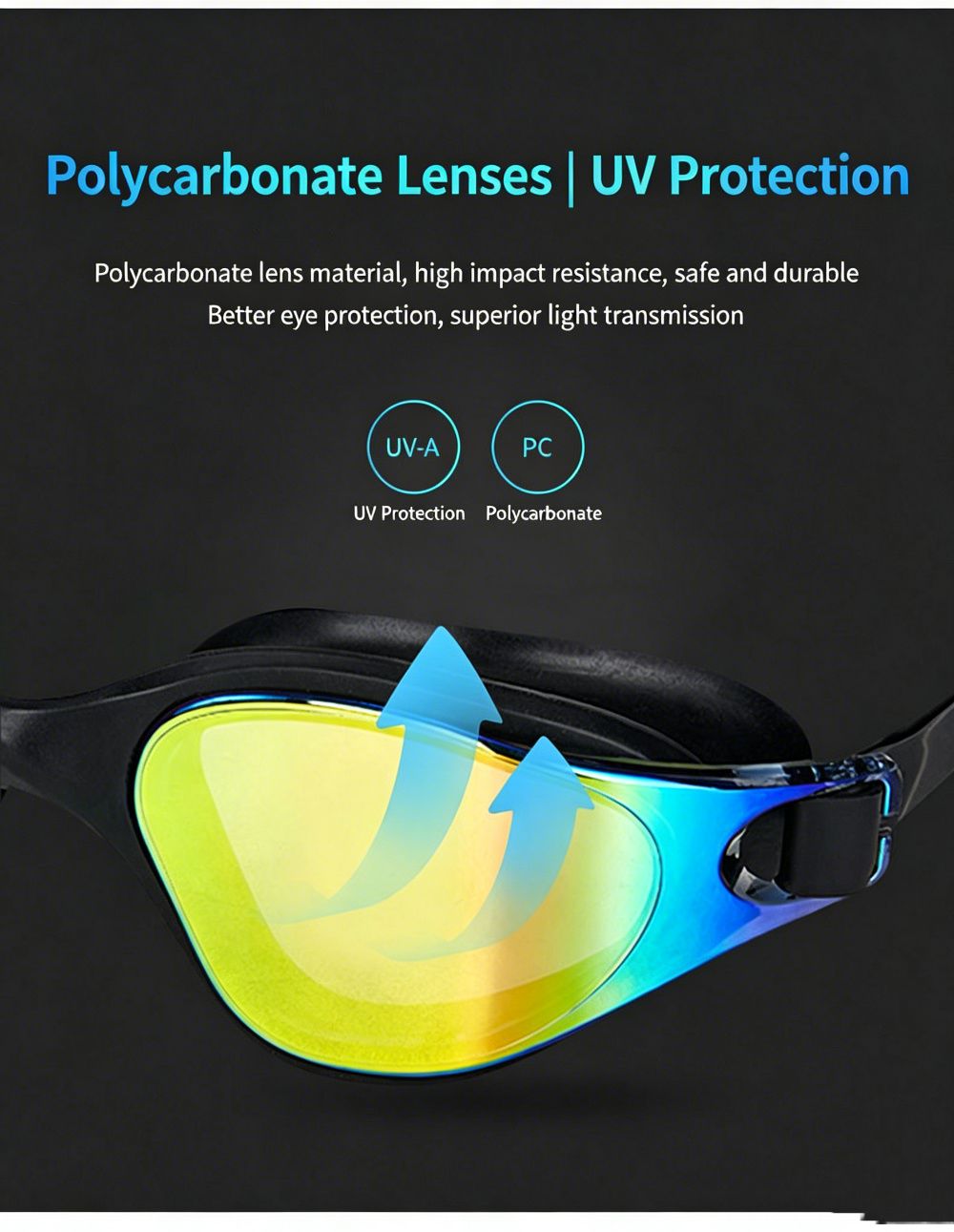 High definition silicone waterproof and anti fog adult swimming goggles,Orange-yellow