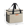 Thickened Oxford Canvas Waterproof Tote Bag for Outdoor Use - Beige Insulated Bag,Medium