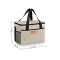 Thickened Oxford Canvas Waterproof Tote Bag for Outdoor Use - Beige Insulated Bag,Small