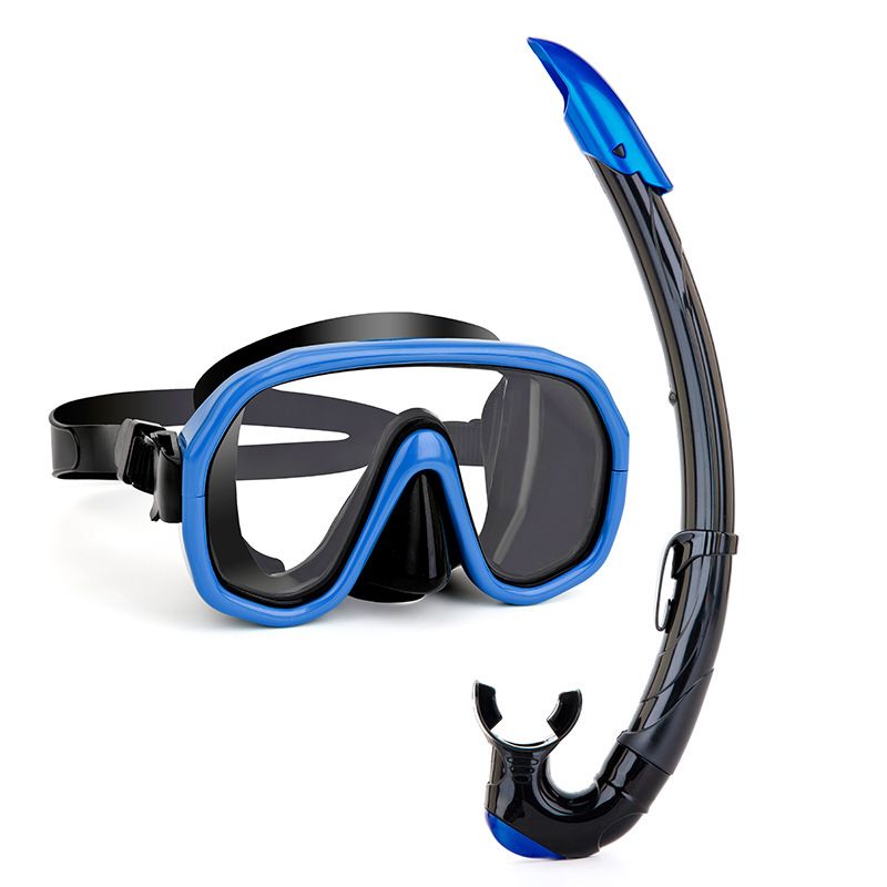 Outdoor Breathing Tube Glass Diving Set,blue