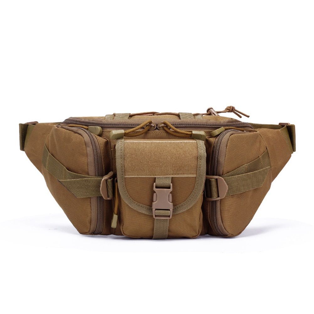 Waist Bag for Men Outdoor Waist Bag Daily Life Big Waist Bag Bicycle Camping Hiking Hunting Fishing（muddy color）
