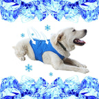 Dog Cooling Vest,Dog Cooling Jacket  – Easy On/Off Cooling Coat for Walks, Travel & Outdoors  for Outdoor Hunting Training and Camping (Blue, L)