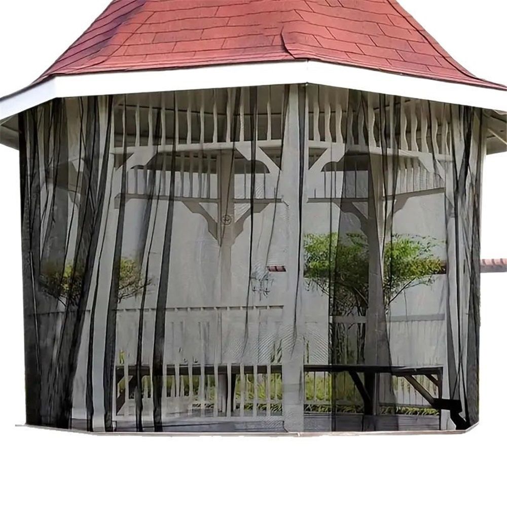 Mosquito Netting Garden Mesh Netting,Fly Bird Net Barrier Hunting Blind Plant Protecting Net, Black（2.4*6m）