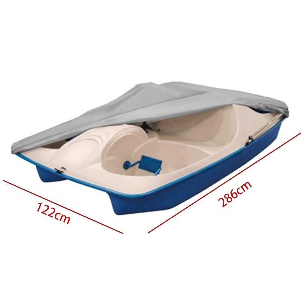 Pedal Boat Cover,Heavy Duty Waterproof & Anti-UV Paddle Boat Cover,210D Coated Oxford Fabric with Elastic Hem (286x122cm Black,Only cover)