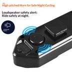 Smart Bike Tail Light with Turn Signals, USB Rechargeable Wireless Bicycle Turn Signal Lights, Remote Control Waterproof Rear Safety Warning Light for ebike Scooters