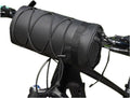 Bike Handlebar Bag Waterproof Bicycle Handlebar Roll Bag, Bike Front Pouch with Waterproof Zipper Shoulder Strap Removable Straps for Road Mountain Bike Cycling Travel (Black)