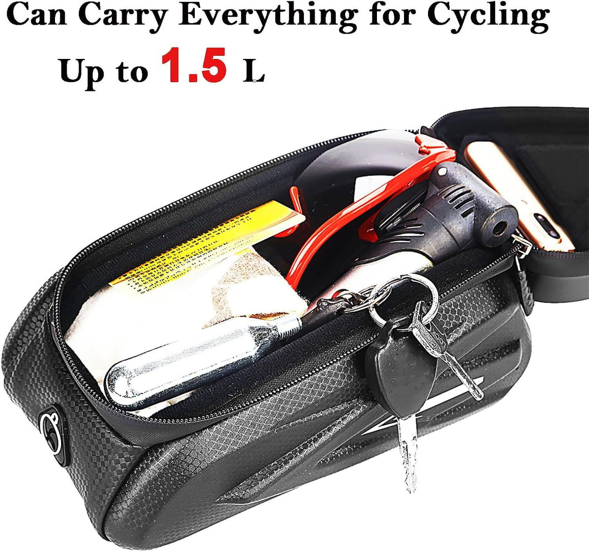 Bike Frame Bag, Mountain Bike Phone Holder Bag for Road and Mountain Bikes Cycling Storage Bags