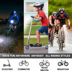 Ultra Bright Bike Lights for Night Riding Rechargeable Led for Bycicles Weather Resistant Multiple Modes. Tubular mounting MTB Road Cyclocross Ebike Mini Bike Scooter