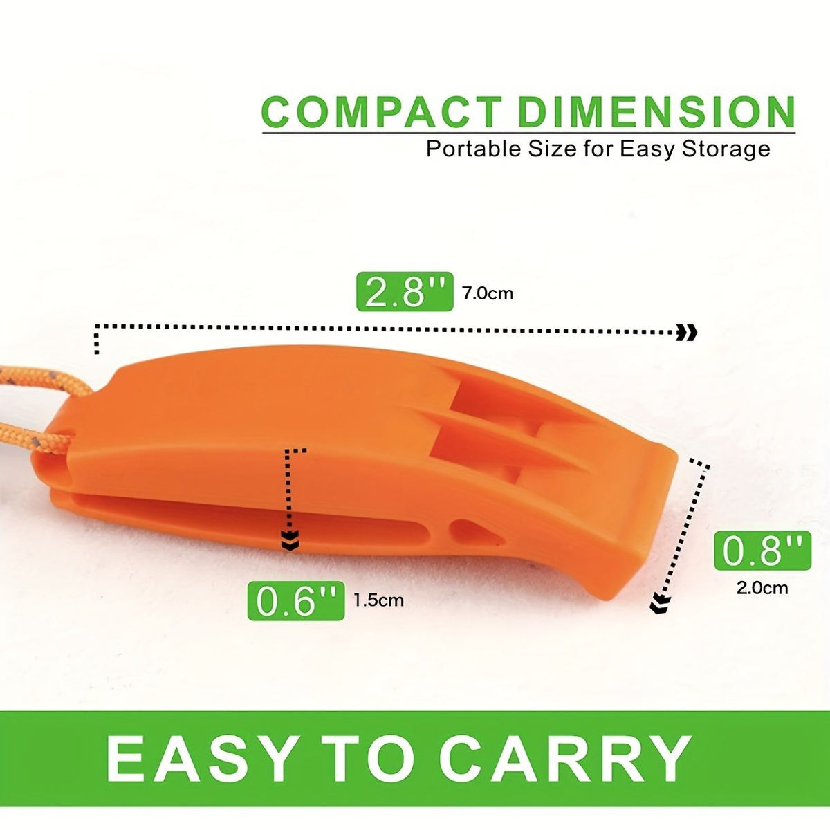 2pcs PP Material Dual-Chamber Emergency Whistle with Lanyard for Safety Camping, Hiking, Mountaineering, Hunting, Survival and Rescue Signaling Red