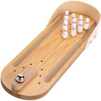Table Top Mini Game Set Wooden Board Mini Arcade Desktop Shooting Alley Office Desk Stress Relief Gadgets Small Finger Toys Fun Gag Gifts Perfect Valentine's Day Gift