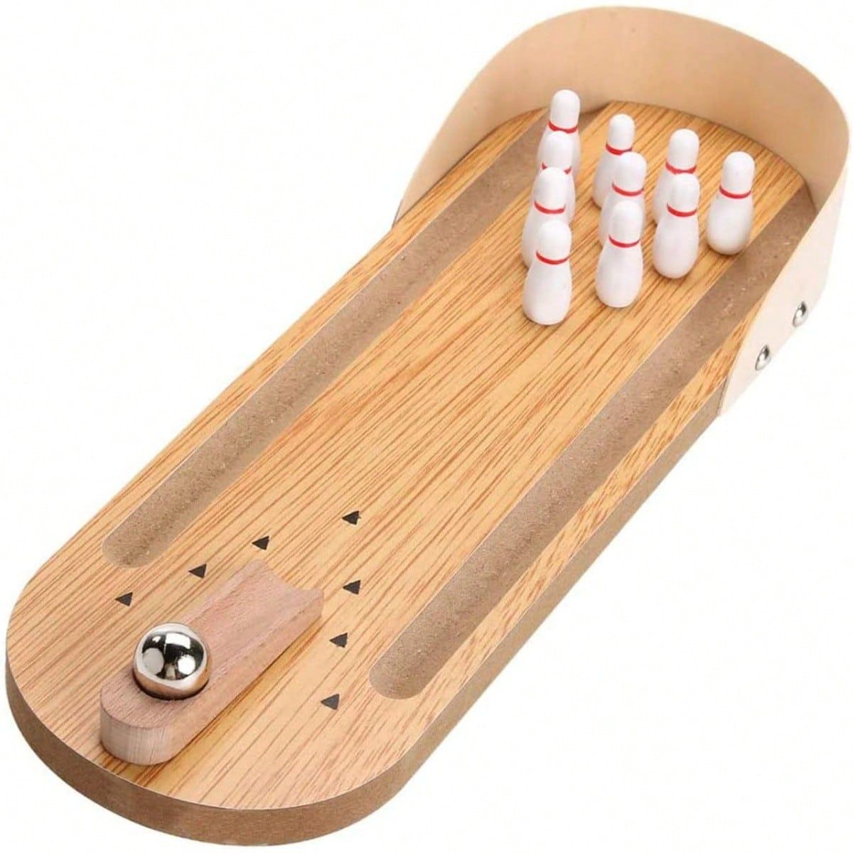 Table Top Mini Game Set Wooden Board Mini Arcade Desktop Shooting Alley Office Desk Stress Relief Gadgets Small Finger Toys Fun Gag Gifts Perfect Valentine's Day Gift