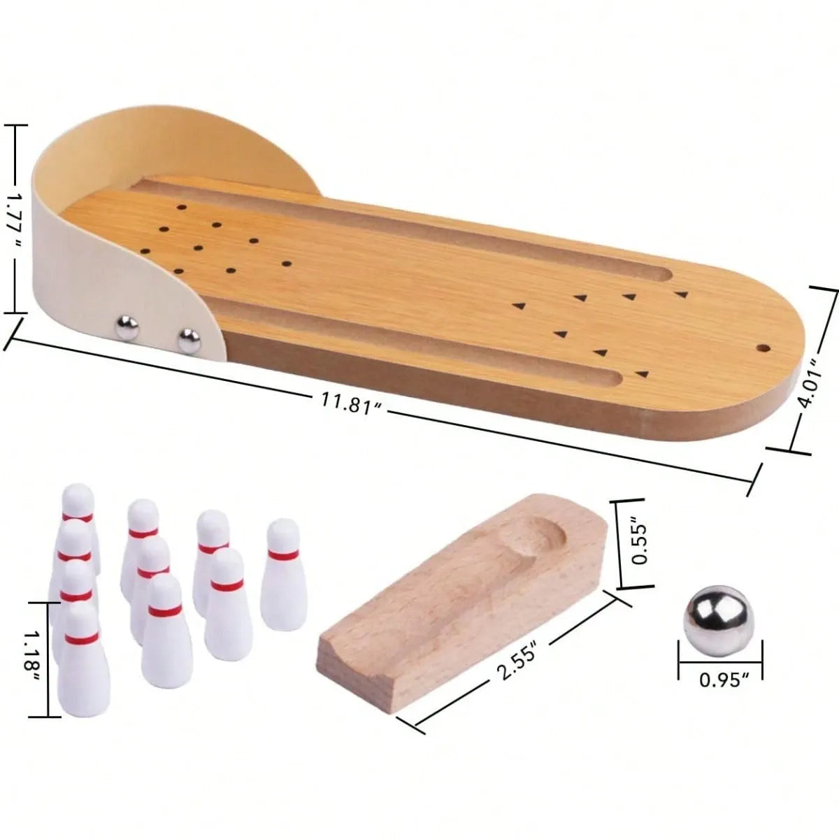 Table Top Mini Game Set Wooden Board Mini Arcade Desktop Shooting Alley Office Desk Stress Relief Gadgets Small Finger Toys Fun Gag Gifts Perfect Valentine's Day Gift