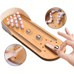 Table Top Mini Game Set Wooden Board Mini Arcade Desktop Shooting Alley Office Desk Stress Relief Gadgets Small Finger Toys Fun Gag Gifts Perfect Valentine's Day Gift