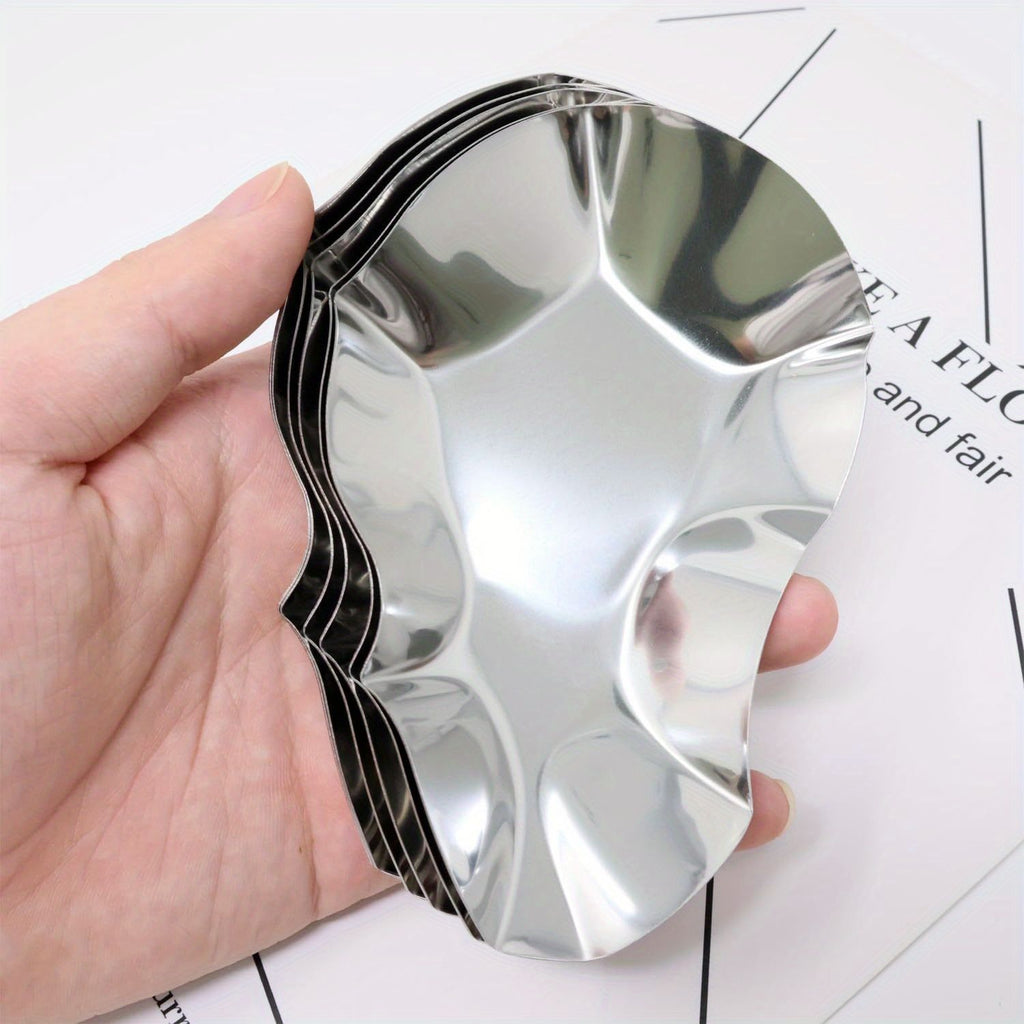 12pcs Stainless Steel Oyster Shells Reusable Food Shell Pans Clam Grilling Shells for Cooking Seafood Scallop Shrimp