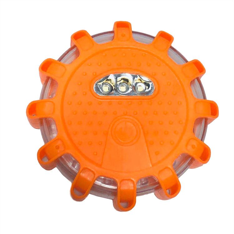 USB Rechargeable LED Road Flares Emergency Lights-Roadside Warning Car Safety Beacon Flashing Disc Flare Kit