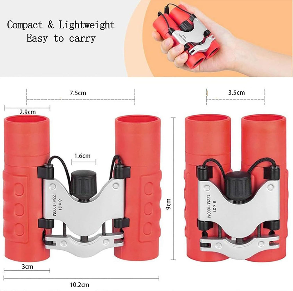 Binoculars for Kids Gifts for 3-12 Years Boys Girls 8x21 High-Resolution Optics Compact Toy Binocular for Bird Watching,Travel