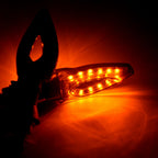 Turn Signals 2Pcs  Universal Motorcycle LED Turn Signal Light Indicators Amber Blinker Light Lamp 12 LED beads