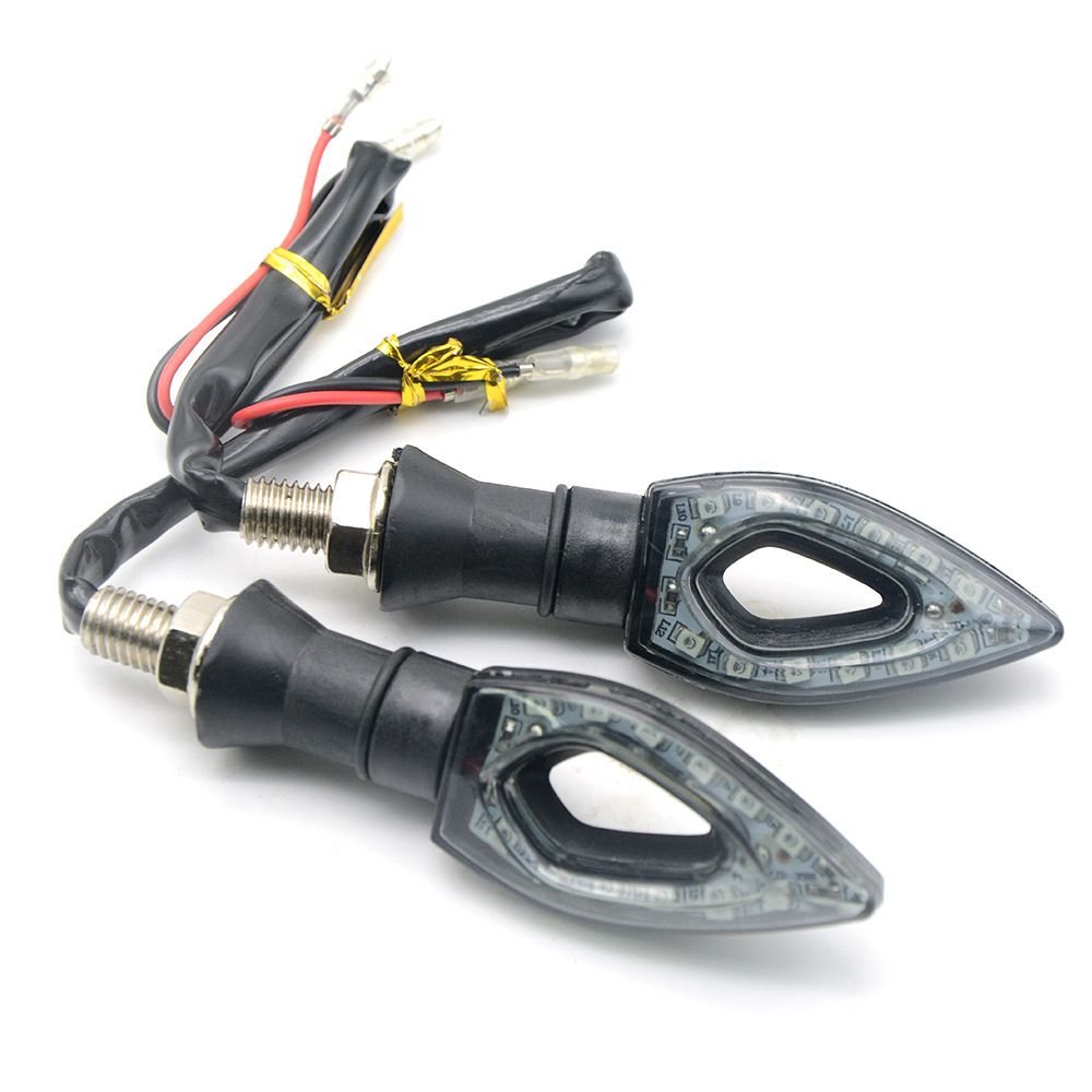 Turn Signals 2Pcs  Universal Motorcycle LED Turn Signal Light Indicators Amber Blinker Light Lamp 12 LED beads