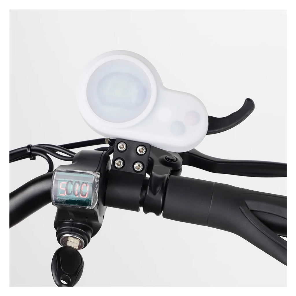 New Silicon Cover Compatible with LCD Display Waterproof Silicone Protective Cap Electric Scooter Instrument Dashboard (White)