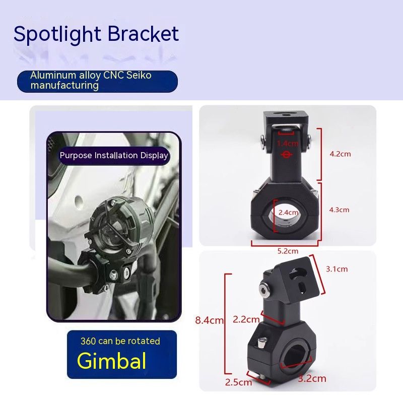 Universal Spotlights Mount Compatible with Motorcycle Car SUV LED Headlight Stand Support Spotlights Mount Bracket