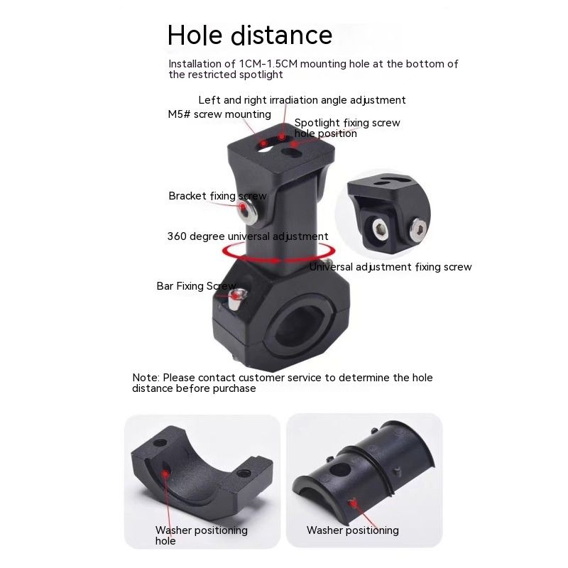 Universal Spotlights Mount Compatible with Motorcycle Car SUV LED Headlight Stand Support Spotlights Mount Bracket