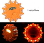 Warning Night Light,Multimodes Waterproof Magnet Flashing LED Lamp,Roadside Emergency Safety Flare Light for Traffic Warnings