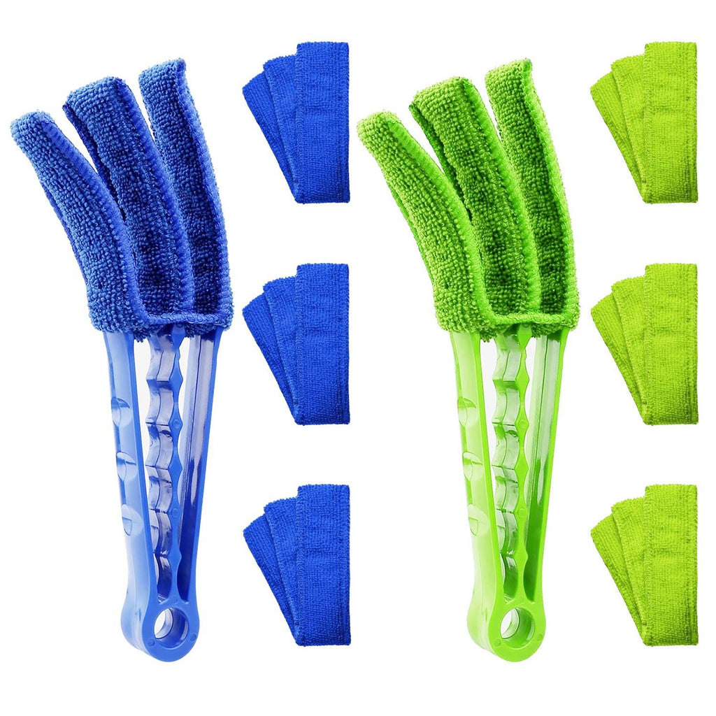 2 Pack Window Blind Cleaner Duster Tool with Microfiber Sleeves, Blind Cleaner Tools for Window Blinds, Shutter, Air Conditioner