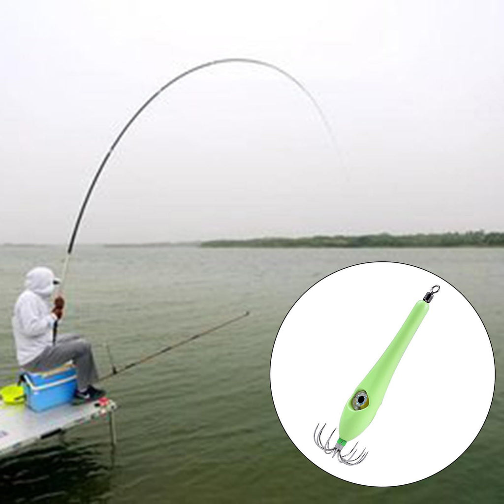 Luminous Head Squid Hook Umbrella Fishing Squid Shrimp Jig Fishing Baits Octopus Jigs Saltwater Luminous Fishing Lures Squid Jig Lures
