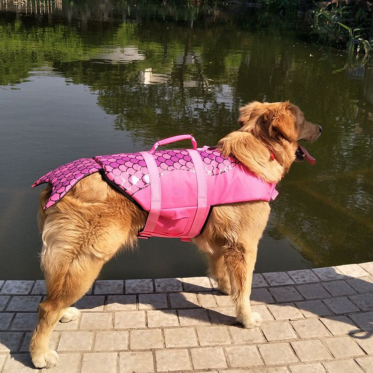 Dog Life Vest for Swimming, Dog Life Jacket Large, Dog Life Jacket with High Flotation and Rescue Handle, S