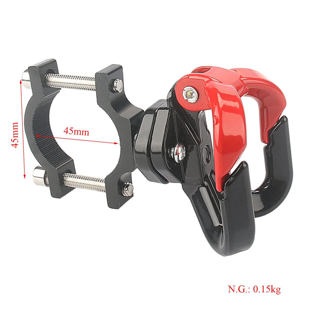 Universal Hanger Hook for Electric Scooter-Hanging Adjustable Pothook for Poles (20mm- 37mm in Diameters) Bike,MTB,Motorcycle(Red)