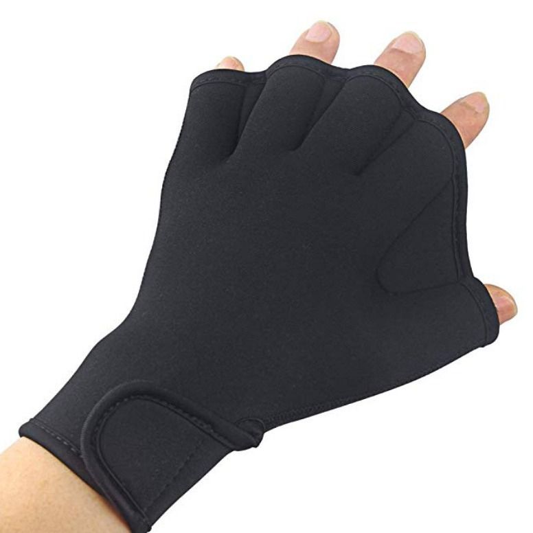 2 pcs Webbed Swimming Diving Paddles Gloves Aquatic Training Fitness Water Resistance in The Water Swim Aqua Fingerless Kayaking