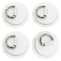 4 Pieces Pad/Patch D Rings for PVC Inflatable Boat Canoe Raft Stainless Steel D-Ring Patch Dinghy Kayak Surfboard Paddle Board