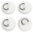 4 Pieces Pad/Patch D Rings for PVC Inflatable Boat Canoe Raft Stainless Steel D-Ring Patch Dinghy Kayak Surfboard Paddle Board