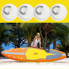 4 Pieces Pad/Patch D Rings for PVC Inflatable Boat Canoe Raft Stainless Steel D-Ring Patch Dinghy Kayak Surfboard Paddle Board