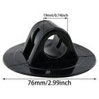 4PCS Black Engine Mount Boat Motor Stand Holder Rubber Fixing Bracket Buckle Inflatable Seat Outboard Hook Propeller Motor