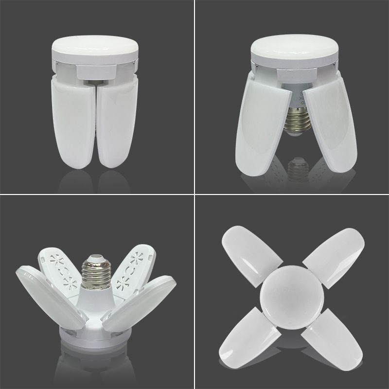 LED Garage Light Bulb,Mini 28W LED Garage Ceiling Lights 4 Adjustable Panels, Garage LED Light Bulb,E27 6500K Daylight LED