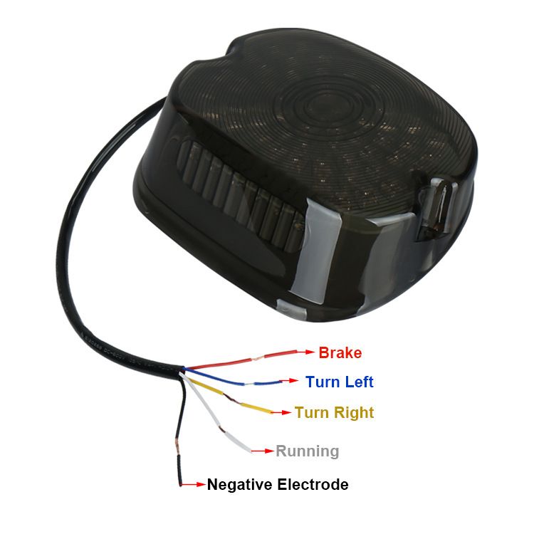 Led Tail Light LED Brake Turn Signal Rear Light Low Profile Smoked Taillights Compatible with 883 1200