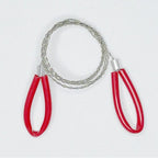 2 Pcs Pipe Cable Saw Stainless Steel Wire Saw Portable String Rope Saw Survival Wire Saw for Hiking Camping Hunting, Red & Black